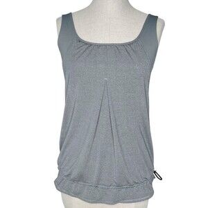 Lululemon Run Times Tank sz 6 * Heathered Slate Gray Breezy Tank & Sports Bra